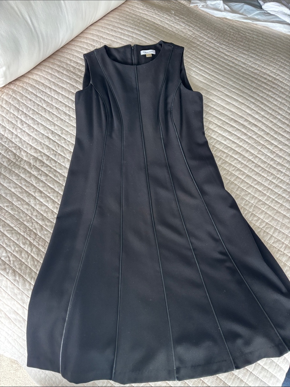Calvin Klein Black Sleeveless Midi A-Line Dress